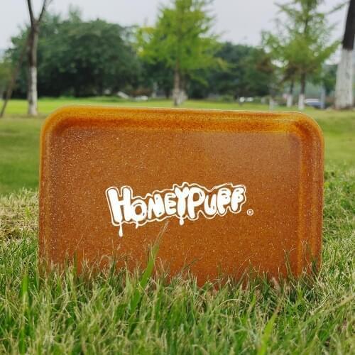 HONEYPUFF Portable Plastic Tobacco Rolling Tray Cigarette Container Tray Smoke Storage Rolling Paper Plate Hand Roller Pipe
