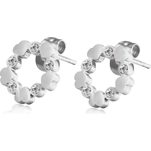 Korean style simple personality sweet irregular wreath earrings temperament female earrings