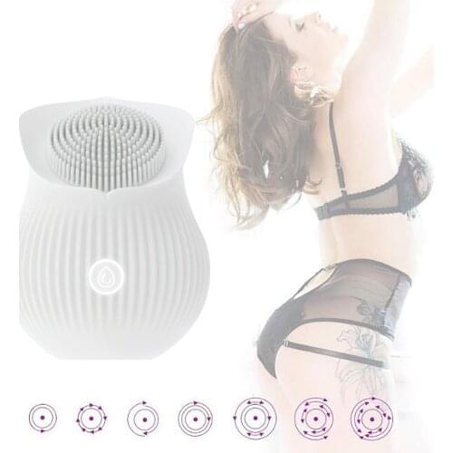 Rose Flower Sucking & Licking Vibrator Clitoris Stimulator Nipples Massage Clit Sucker Blowjob Cunnilingus Sex Toys For Women