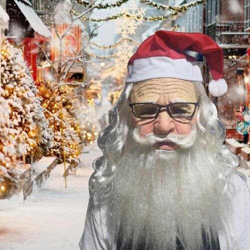 Christmas Silicone Headgear Old Man Performance Props 100% Natural Latex Durable And Breathable For Party Entertainment