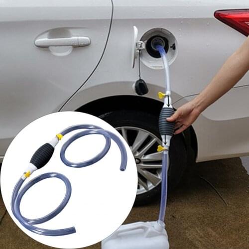 Hand Fuel Pump Portable Anti-static Plastic Car Fuel Tank Siphon Sucker for Car