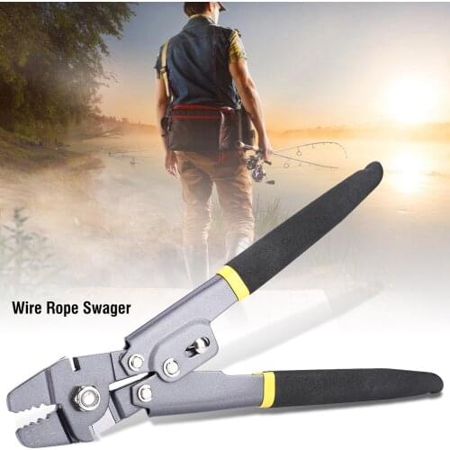 Fishing Crimping Pliers Stainless Steel Crimper Sleeves Tool Wire Rope Swager Terminal Crimper For Fishing