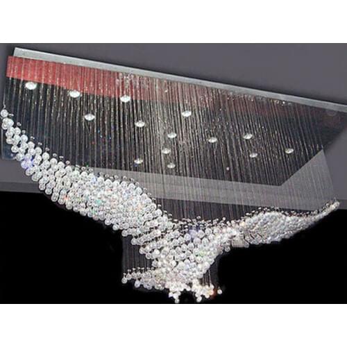 Modern Eagles Design Luxury LED Crystal Chandelier Lighting Lustre Hall Chandelier Lights Cristal Lamp L100*W55*H80cm 110v-220v
