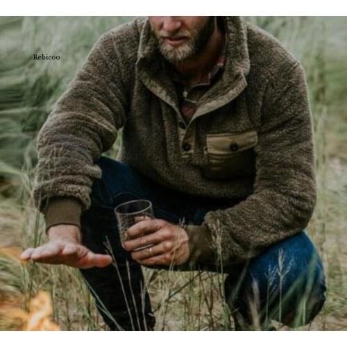 Men Fashion Men Solid Long Sleeve Sweatshirt Streetwear Joker Fleece Casual Stand Collar Mens Warm Pullover Tops