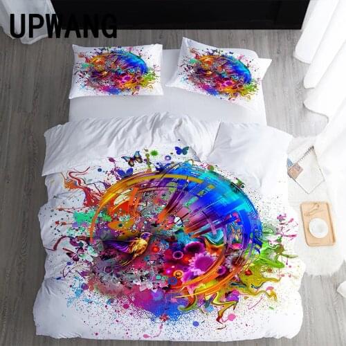 UPWANG 3D Bedding Set Bird Animal Printed Duvet/Quilt Cover Set Bedcloth with Pillowcase Bed Set Home Textiles