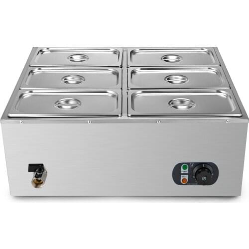 Restaurant food heating device food warmer portable steam table top 6 pot soup station