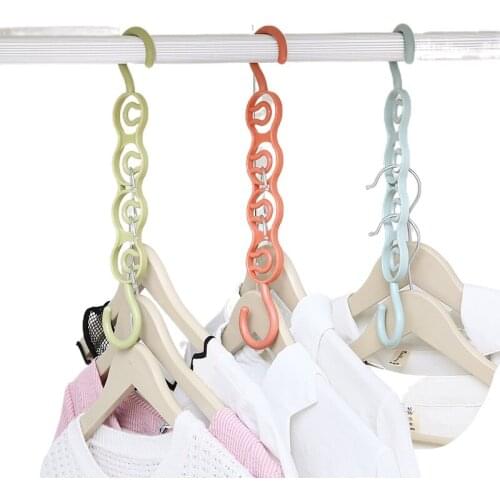 Clothes hanging household multi-functional wardrobe space saving four hole clothes rack storage rack finishing clothes hanging