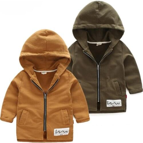 2020 new Autumn spring children coat Boys cotton hoodies Jackets baby kids clothes zipper Windbreaker Childrens clothing 2-7Y