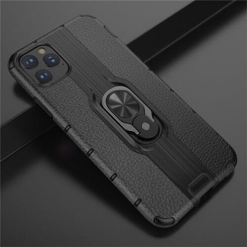 LS Vintage Finger Ring Phone Case For iPhone 11 Pro Max X XR XS Max 7 8 Plus Luxury Fundas Camera Protection Back Cover for Car