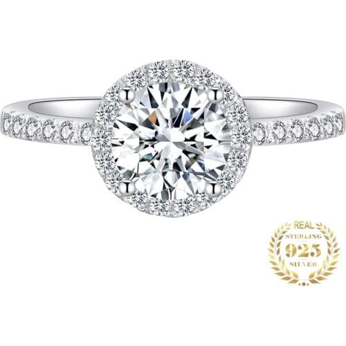 Women Rings Fine Jewelry Platinum Proposal Engagement Classic Wedding Luxury Elegant Exquisite Cocktail Ring 925 Sterling Silver