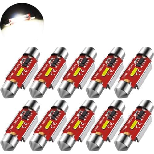 10pcs/lot 31mm 1860 SMD Reading Light White Color C5W 36mm 39mm License Plate Lights 41mm Car Light Dome Lights Festoon Canbus