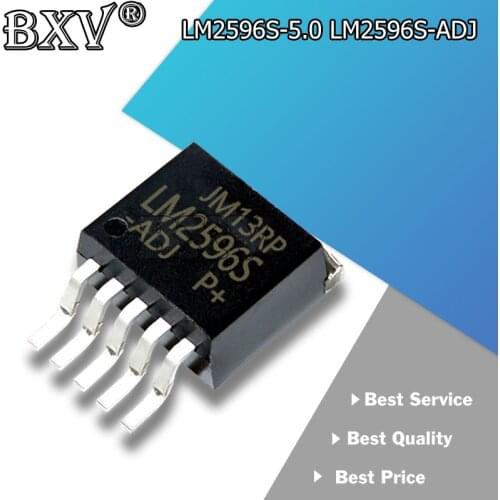 10PCS LM2596S-ADJ LM2596S ADJ LM2596 TO-263-5 Free shipping