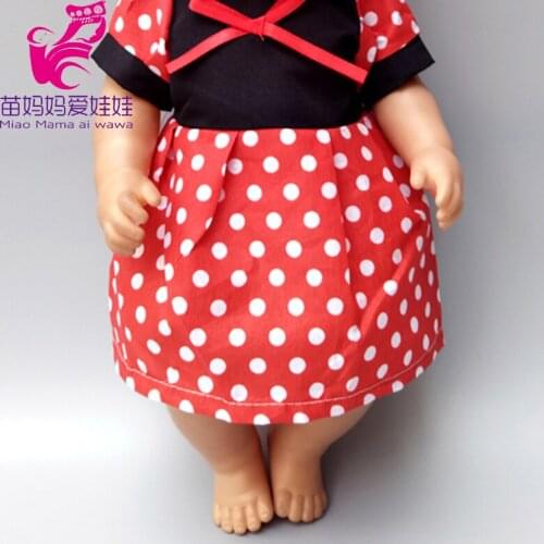 18 inch doll cartoon mouse outfit set Fit 43cm Baby Doll clothes children girl christmas gifts