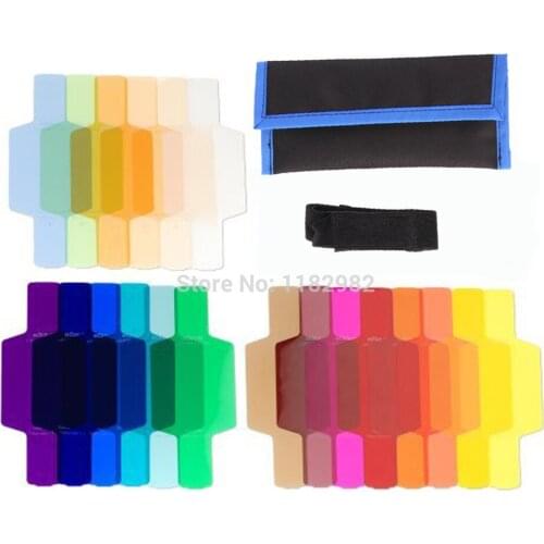 20 Color Gels Diffuser Filter Flash diffuser Kit for Yongnuo Ca@on 600EX 580EX 580EXII 430EX 430EXII