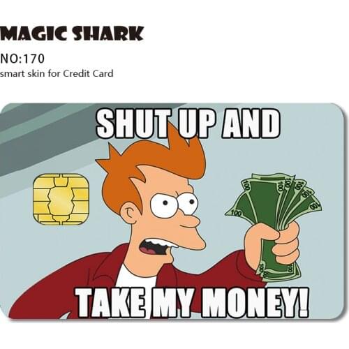 Magic Shark 2021 Fashion Bear Skin Sticker Film Tape Case for Big Small Credit Debit Card One Side