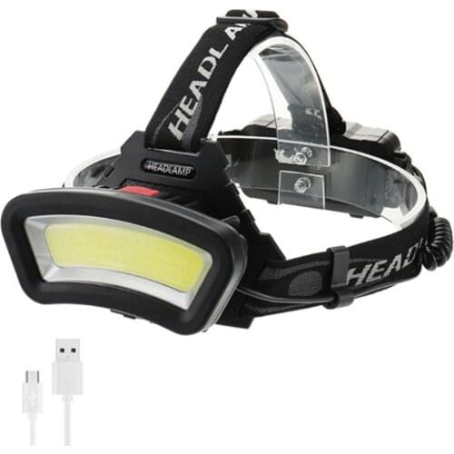 2X 20W COB LED Work Light 2200mAh USB Rechargeable Inspection Lamp Hunting Fishing Head Torch Light Red Emergency Strobe Light