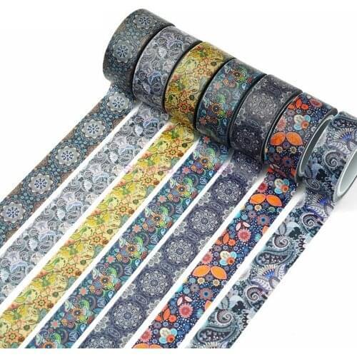 500pcs 15MM*5M Flower Adhesive Washi Tape For Painting Adhesive DIY Masking Tape Single Side Decorative Paper Tape