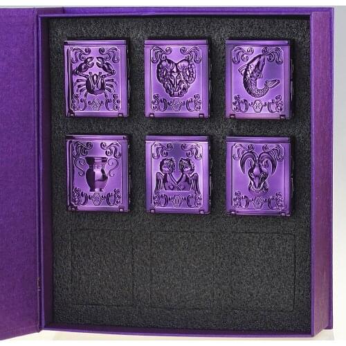 6pcs Saint Seiya Myth Cloth EX Hades Specters Pandora Box Surplice Dark Aries Gemini Aquarius Capricorn Cancer Pisces Model Toys