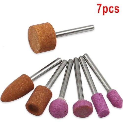 7pcs/set Abrasive Mounted Stone For Dremel Rotary Tools Grinding Stone Wheel Head Dremel Tools Accessories