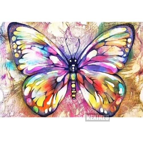 Diamond embroidery sale -Color butterfly- full 5d fulldiamond painting mosaic 3d picture of rhinestones cross-stitch gift