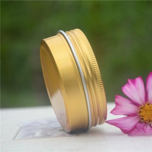 100 X 60ml Rose Gold Empty Cream Aluminum Jar Pot 60g Cosmetic Skin Hair Care Essential Lip Balm Incense Metal Tin Containers