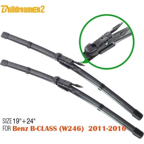 Buildreamen2 Car Auto Soft Rubber Frameless Windshield Windscreen Wiper Blade For Mercedes-Benz B-CLASS (W246) 2011-2016