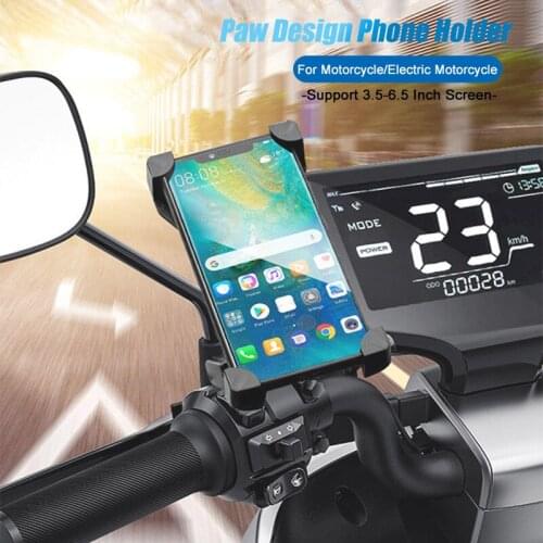 Electric Motorcycle Rearview Mirror Bike Handlebar Phone Holder Mount Bracket Stand Tripod For iPhone 11 Samsung Huawei Xiaomi