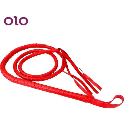 PU Leather Long Whip Spanking Paddle Role Cosplay Sex Toys for Couples Adult Product 2M