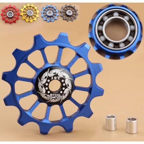 12T MTB Bicycle Ceramic Bearing Jockey Wheel Pulley Road Bike Cycling Rear Derailleur Pulley