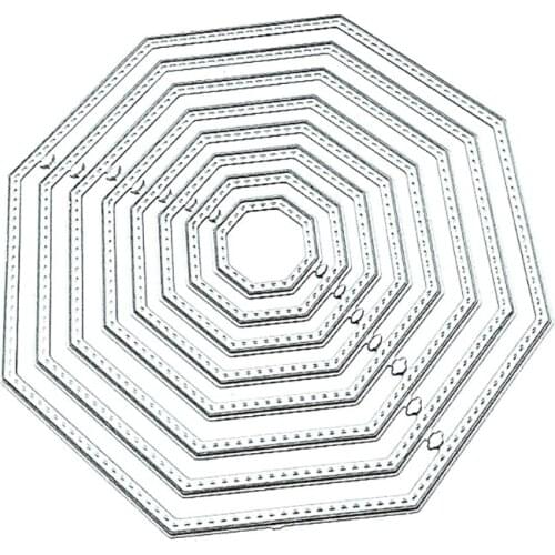 Classic Octagonal Metal Cutting Mold DIY Scrapbook Photo Album Paper Card Mold Embossing Decoration