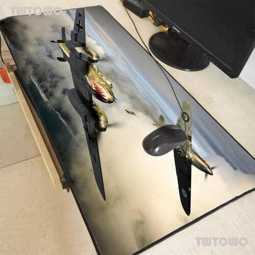 Aircraft printed XXL Mouse Pad Gamer laptop rubber base Mouse Mat with Backlight and normal for Keyboard Desk Mat