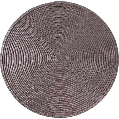 Round Placemat Home Supplies Mats Pads Cloth Pot Insulation Mat Pp Table Top Non-Slip Dish Anti-Hot Threaded Table Decoration