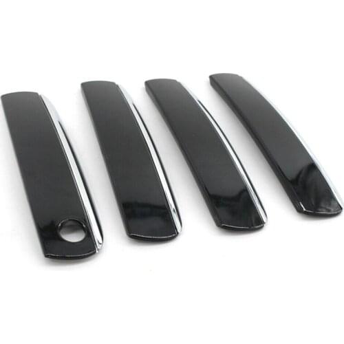 4pcs/set Car Outside Exterior Door Handle Cover Cap ABS Fit For Audi A6 C6 4F1839239A 2005 2006 2007 2008 2009 2010 2011 LHD