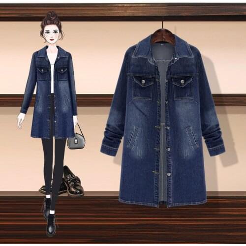 2021 Autumn Women Denim Jacket Long Sleeve Jeans Jacket Women Loose Casual Female Outerwear Denim Windbreaker Coat Cowboy Tops
