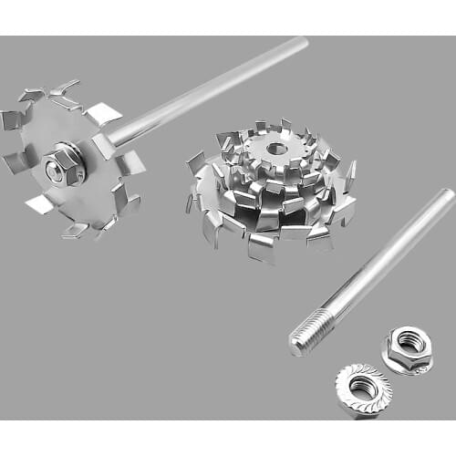 Lab 304 stainless steel stir bar saw tooth type stirrer dispersion disk,round plate dispersing Propeller stirring blade Blender