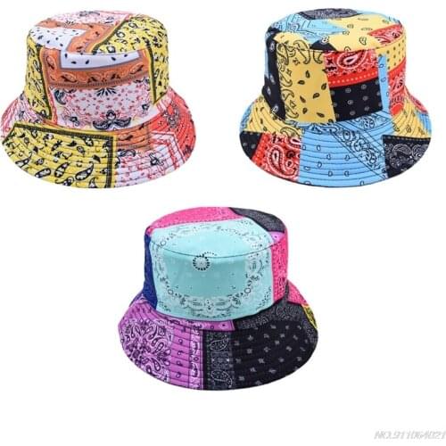 Packable Fishing Hat Cotton Made Hats in Contrast Colors Summer Bucket Hat for Unisex Women Men Camping Outdoors ly10 wholesales