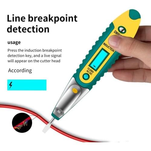 Multi-function Digital Test Pencil Electrical Voltage Meters Detector Pen LCD Display for Electrician Tools Without Battery