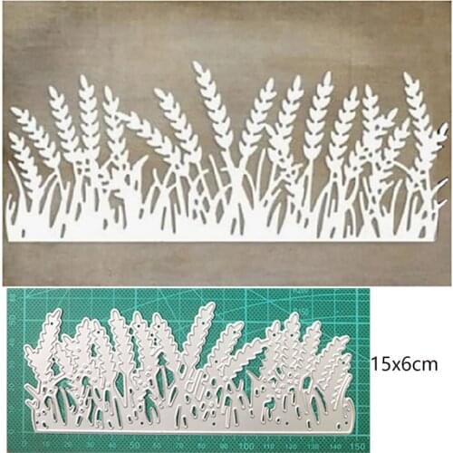 Wildflower Wheat Border Metal Cutting Dies Embossing Die Cuts Scrapbooking Stencils Dies For DIY Card Making Handmade Craft dies