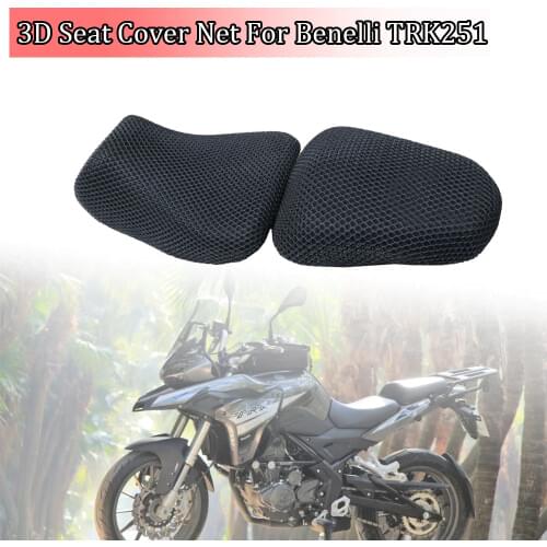 Motorcycle 3D Mesh Seat Cover Net Cushion Guard Waterproof Sunproof Net For Benelli Trk251 TRK 251 BJ250 BJ250-18A Accessories