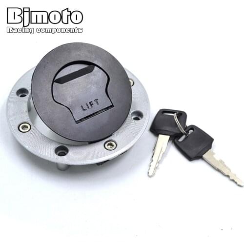 BJMOTO Motorcycle Fuel Gas Cap Cover Tank Lock Set with Keys For Suzuki GSXR1100 DL1000/DL650 V-Strom GSXR1000 GSXR750 GSXR600