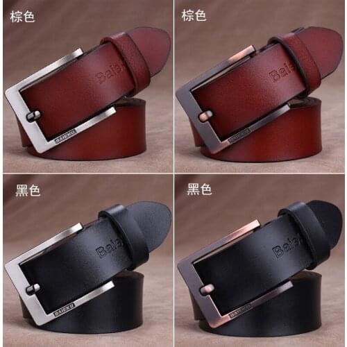 2020 New Arrival 100% Mens Real Genuine Cow Leather Waistband Pin Buckle Waist Belt Strap Girdle Belt Luxury Strap Male Classic