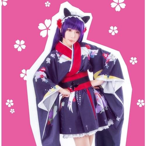 New Anime Ore Imou Gokou Ruri Kuno Neko Kimono Style Dress Cosplay Costume Cute