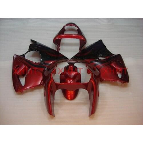 For Ninja ZX-6r 2000 - 2002 Fairings Ninja ZX-6r 2000 Body Kits ZX6r 636 01 Red Black Fairings