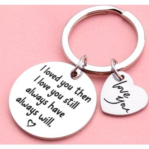 Gift for boyfriend girlfriend letter Keychain small love gift anniversary present party favor Valentines day gift