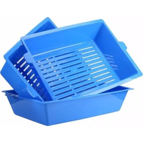 Cat Bedpans Semi Closed Anti-splash Cat Toilet Cat Litter Box Plastic Bedpan Case Pet Supplies 3 Interlocked Trays Easy To Use