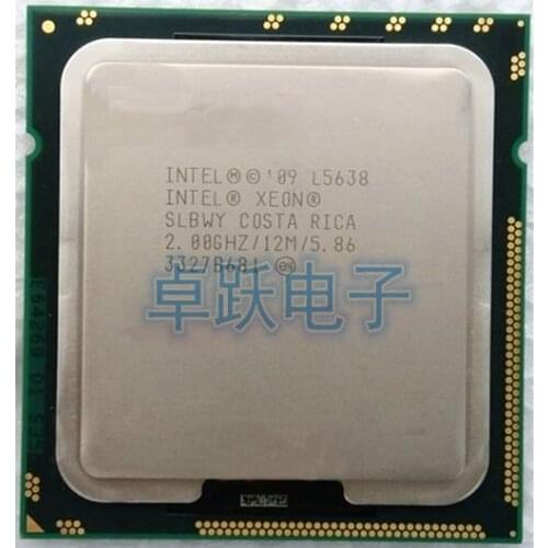 Intel Xeon L5638 CPU processor /2.0GHz /LGA1366/12MB/ L3 60W Cache/Six-Core/ server CPU Free Shipping