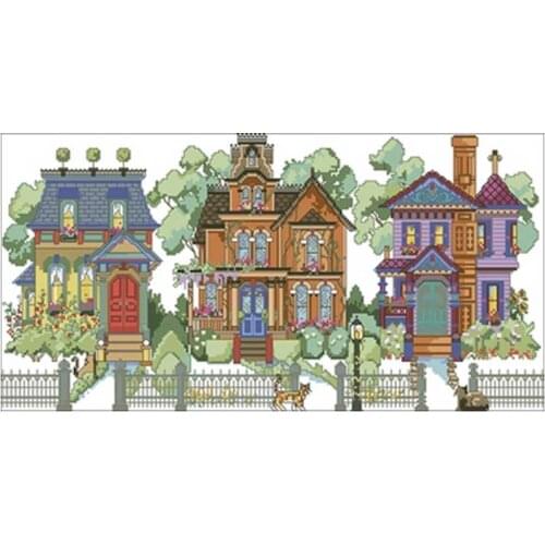 Country house patterns Counted Cross Stitch 11CT 14CT 18CT DIY Cross Stitch Kits Embroidery Needlework Sets home decor