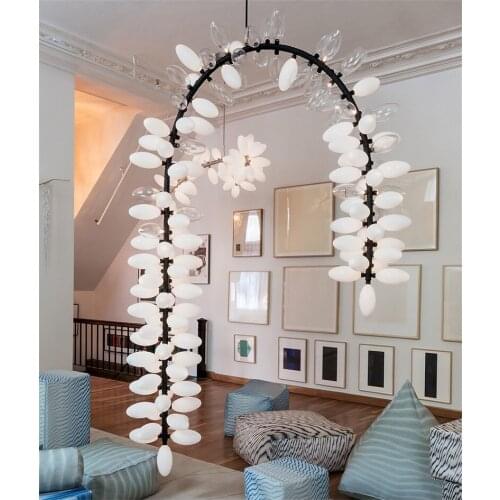 New Dining Room led Chandelier Living Room Glass Lighting Nordic Home Lighting Creative Designer Golden Suspension Lamps PA0728