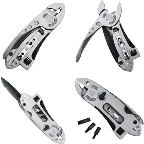 Fold Multi Tool Knife Repair Adjust Screwdriver Wrench Jaw Plier multipurpose multifunction spanner gear outdoor survive camp