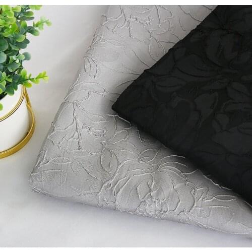 SUDALIK Jacquard clothing fabric black and white fabric Embossed fabrics sewing for dresses women Y1972